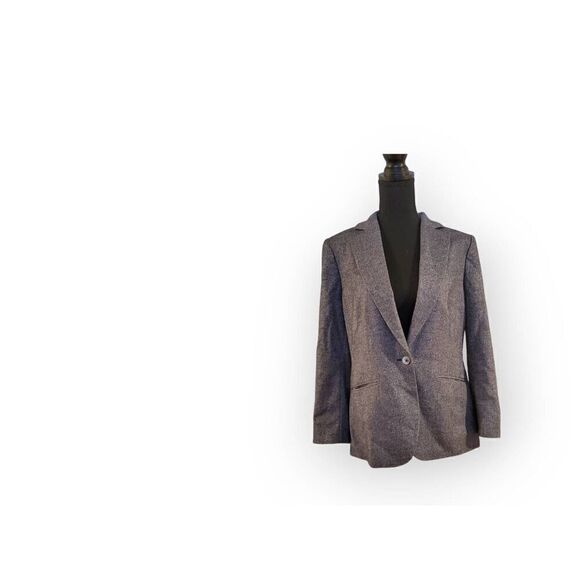 Brooks Brothers Button UP Blazer‎ in navy blue gray  100% Wool - Picture 1 of 10